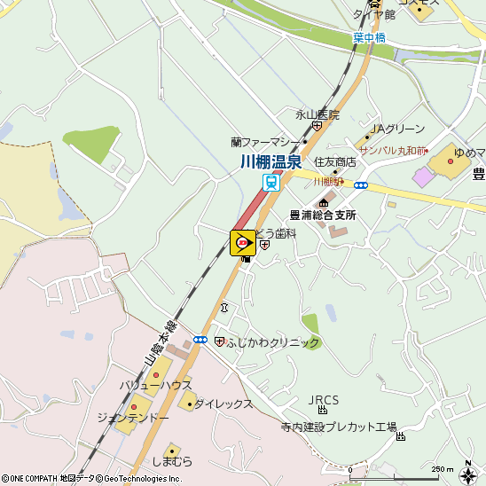（株）豊浦自動車整備工場付近の地図